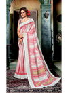 MULTICOLOR PURE LINEN DIGITAL PRINTED PARTY WEAR SAREE 1704